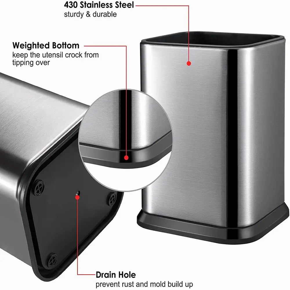 Kitchen Organizer Kitchen Utensil Holder for countertop Large Cooking Utensil Storage Organizer for Spatula Spoon Utensil Crock