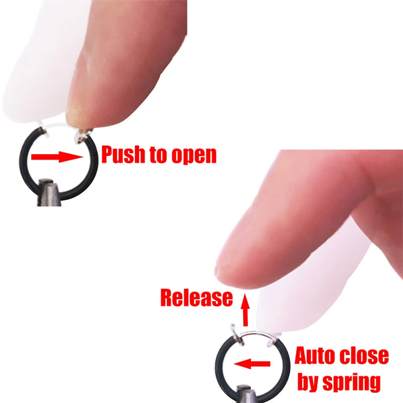 1 pair Women Rounded Big Earrings Spring Clip On Nose Ring Hoop Lip Ring Helix Ring Hoop Fake Ear Ring Accessories