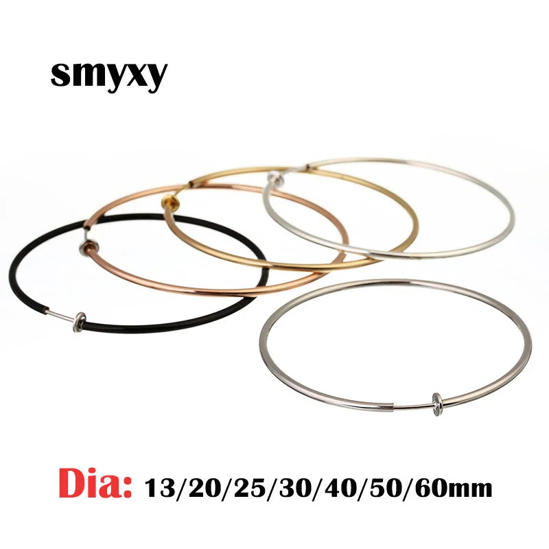 1 pair Women Rounded Big Earrings Spring Clip On Nose Ring Hoop Lip Ring Helix Ring Hoop Fake Ear Ring Accessories