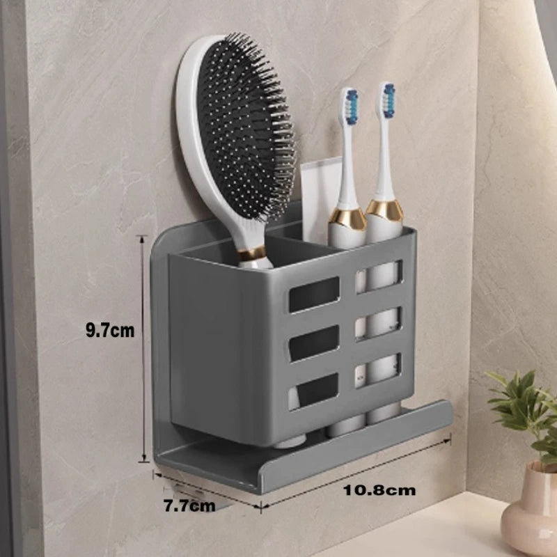 Bathroom Shelves Multifunctional Washbasin Storage Tube Toothbrush Razor Storage Rack Wall-mounted Bathroom Supplies