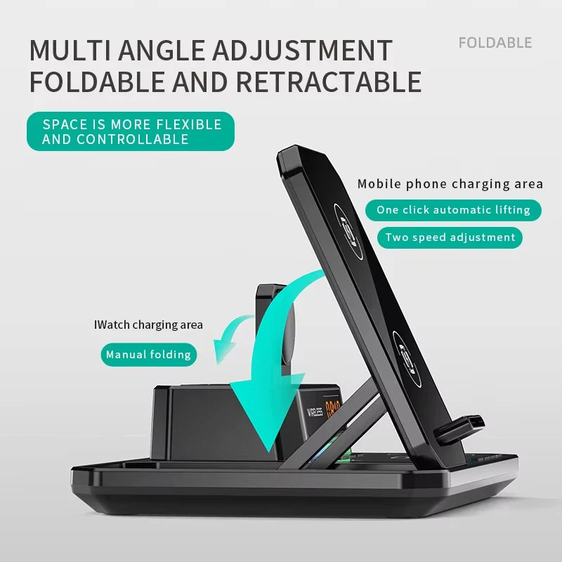 Wireless fast charging is used for 30W fast charging of mobile phones, watches, and headphones