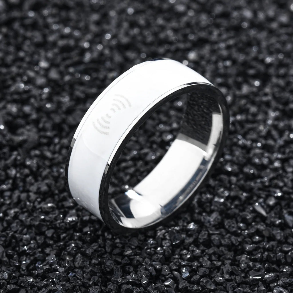 New Technology Source NFC Ring Black Technology Stainless Steel Jewelry NFC Smart Ring Wholesale