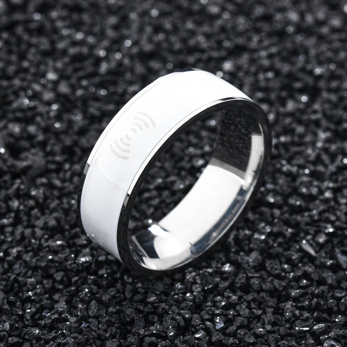 New Technology Source NFC Ring Black Technology Stainless Steel Jewelry NFC Smart Ring Wholesale
