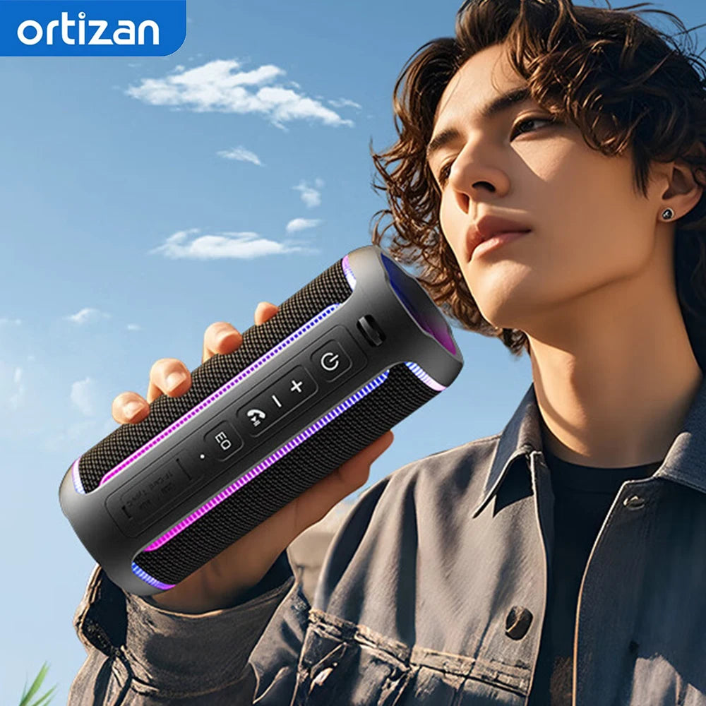 Speakers Bluetooth Wireless: 40W Loud Speaker with Bass,Colorful Flashing Lights , IPX7 Waterproof, Portable Speakers for Party