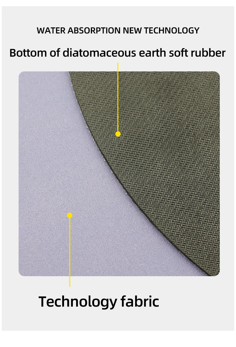 Bathroom Floor Mat, Soft Diatomaceous Mud, Absorbent Quick Drying Carpet, Diatomaceous Earth Anti Slip Mat, Door Mat