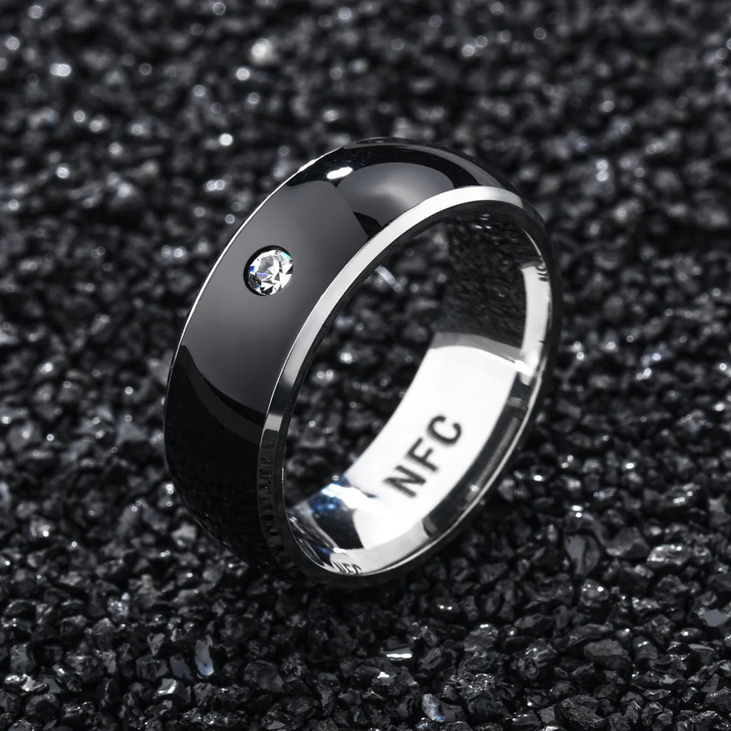 New Technology Source NFC Ring Black Technology Stainless Steel Jewelry NFC Smart Ring Wholesale