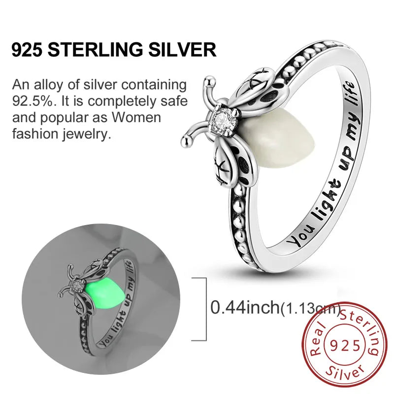Rings Original 925 Sterling Silver Rings Bow Heart Sun Moon Star Zircon Rings For Women Jewelry Birthday Anniversary Gifts