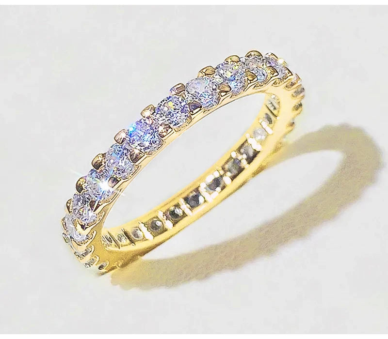 So-Bling S925 Sterling Silver Rings For Women Elegant Fine Cubic Zirconia Ring Bridal Wedding Engagement Women Trendy Jewelry