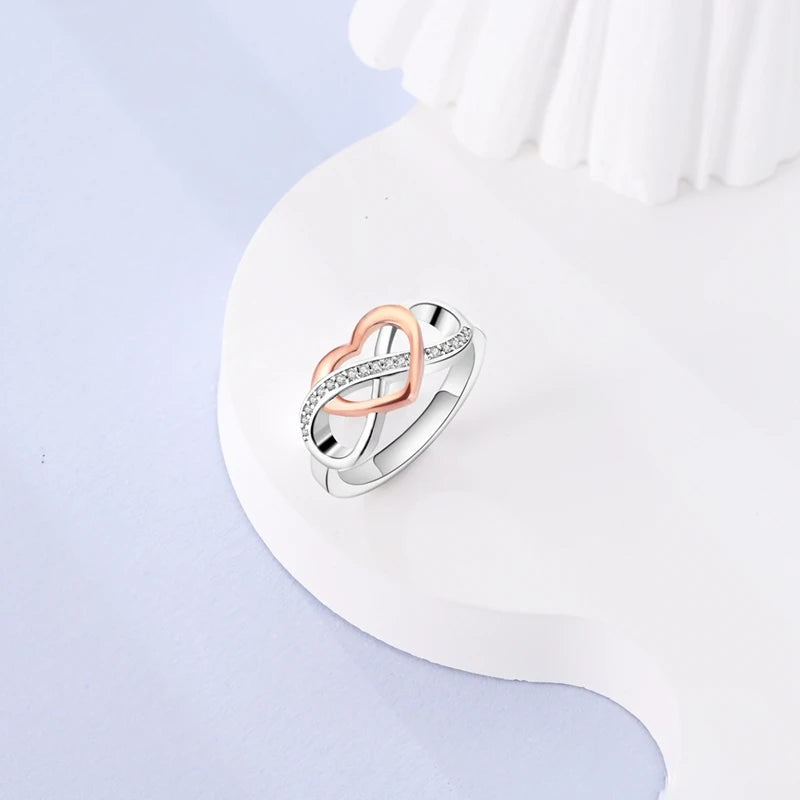 Rings Original 925 Sterling Silver Rings Bow Heart Sun Moon Star Zircon Rings For Women Jewelry Birthday Anniversary Gifts