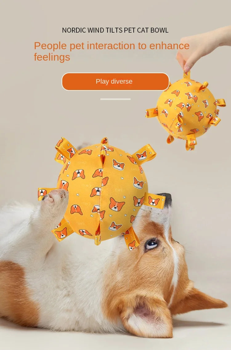 Dog Toy Sound Pet Durable Chew Teeth Grinding Boredom Relief Artifact Puppy Small Dog Self-Entertainment Bell Ball