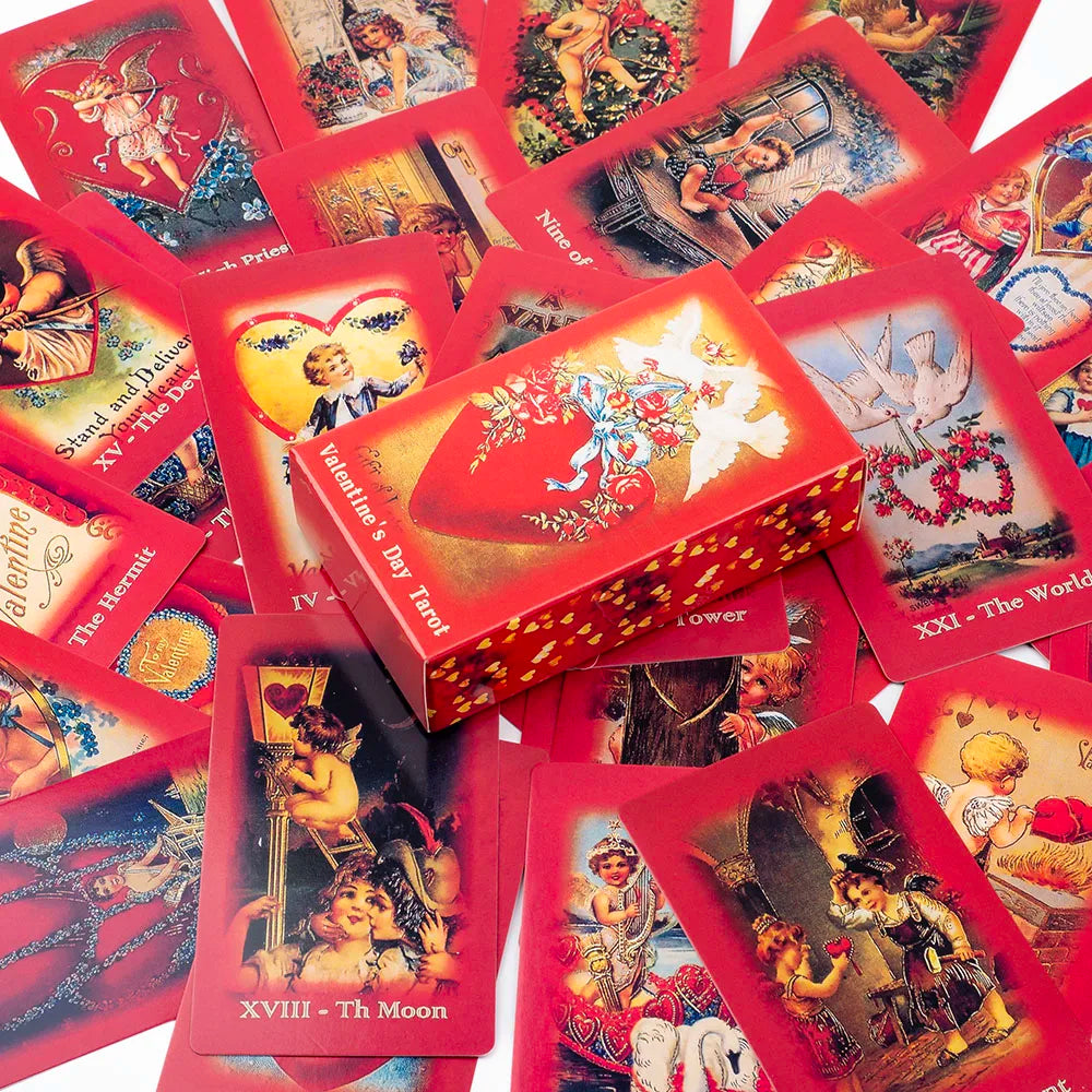 Valentine'S Day Tarot A 79-Card Deck Magic Arts Love Deck Amazing Lovers Oracle Cards Tabletop Cards Of Group Games 10.3*6Cm