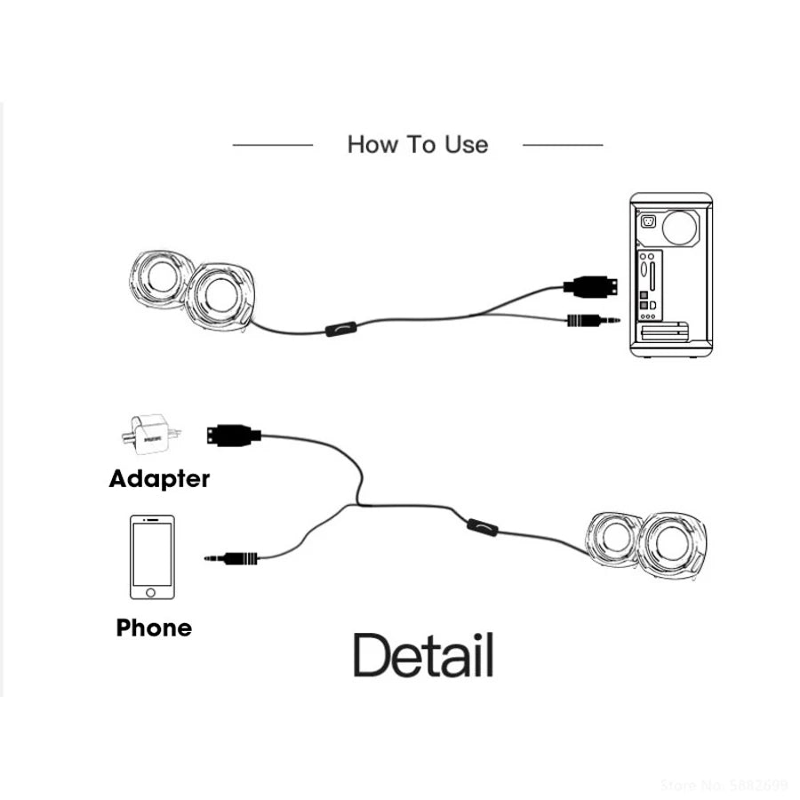 Computer Speaker For PC Laptop Desktop Caixa De Som Sound Box Music Audio System Bocina Column Acoustics Coluna Amplified Unit