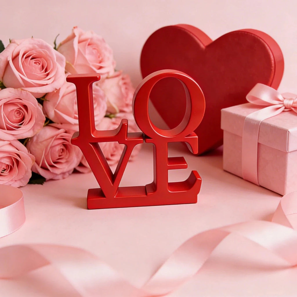 Valentine's Day LOVE Letter Desktop Ornament Romantic Wedding Room Prop Simple Ins Style Decoration for Desktop
