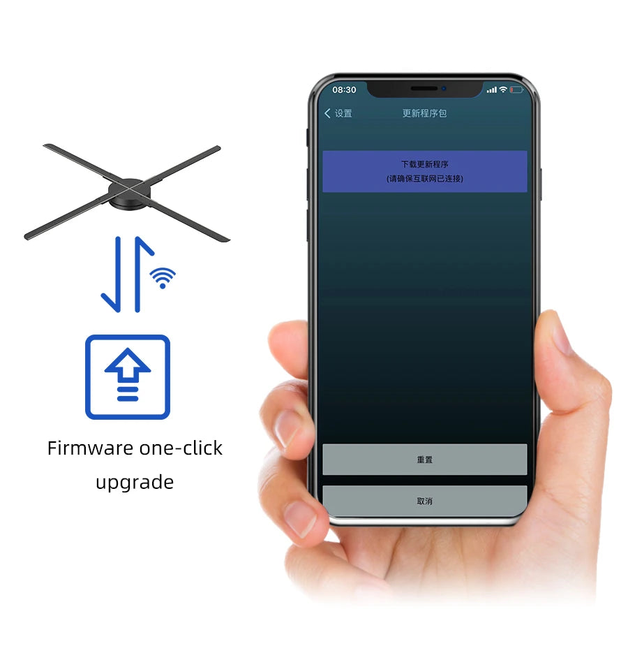 COEUS 65CM 4 Blades Advertising Display Technology Holographic LED Fan Billboard 3D Hologram Pictures Video Technology Projector