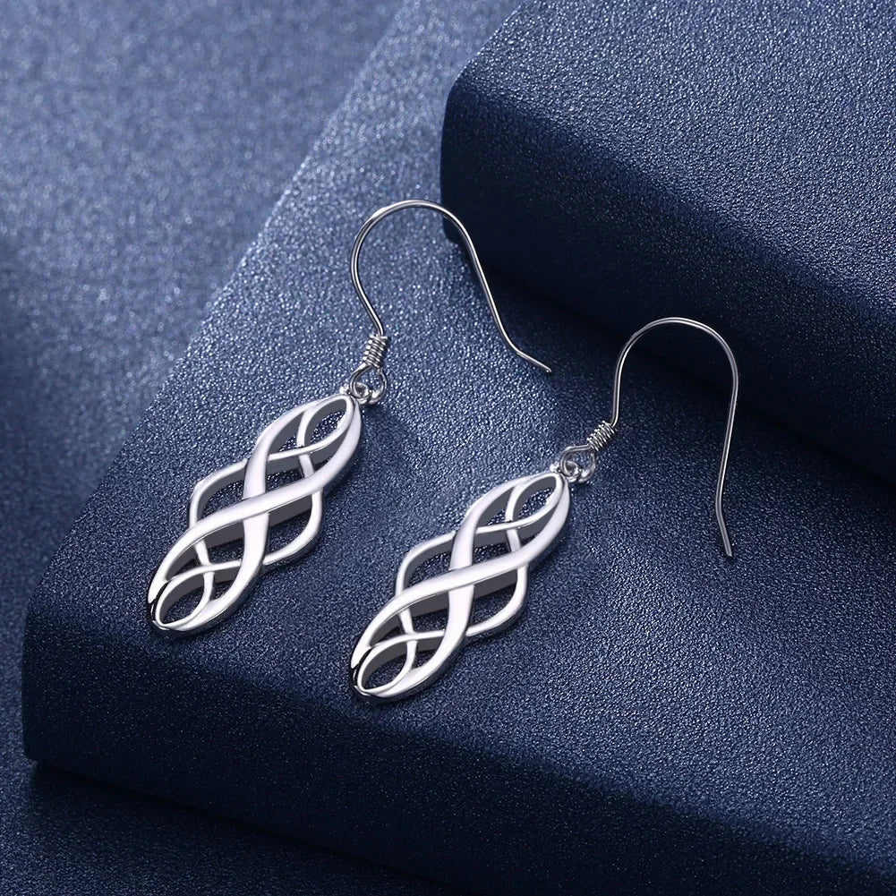 925 Sterling silver Earring For women lady elegant exquisite luxury hook Charms wedding fashion classic  jewelry