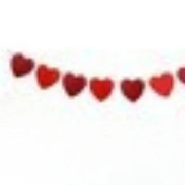 Valentine Hanging Banner Garland Bunting Red Love Heart Paper Banner Door Hanging Ornament Wedding Birthday Party Decoration