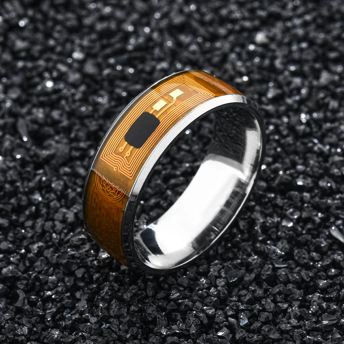 New Technology Source NFC Ring Black Technology Stainless Steel Jewelry NFC Smart Ring Wholesale