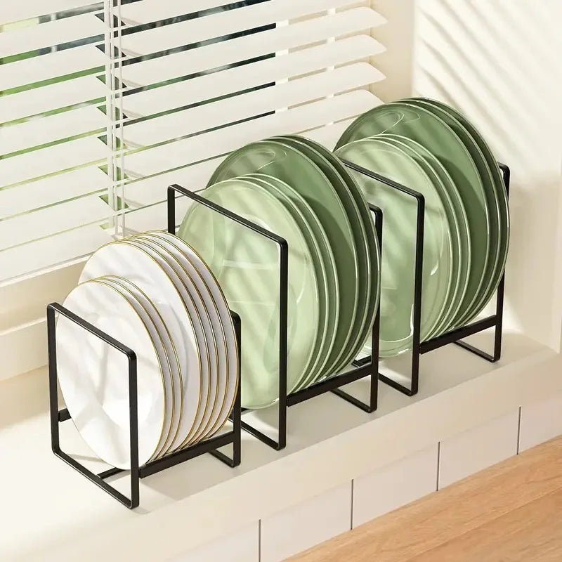 Kitchen Rack Dish Storage Rack Cabinet Dish Rack Dinner Plate Drain Rack Countertop Rack Plate Iron