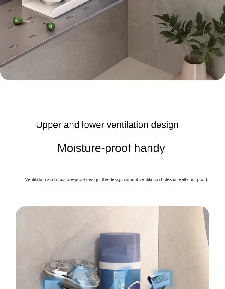 Bathroom Shelves Multifunctional Washbasin Storage Tube Toothbrush Razor Storage Rack Wall-mounted Bathroom Supplies