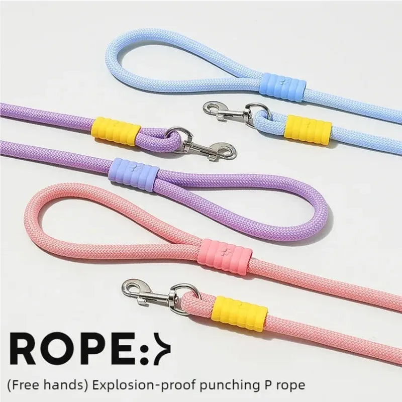 Dog leash, pet walking leash, outdoor dog dopamine contrasting leash, pet supplies