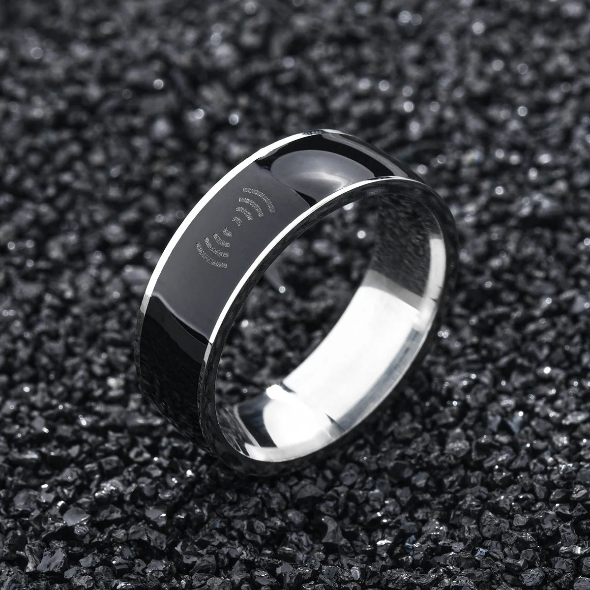 New Technology Source NFC Ring Black Technology Stainless Steel Jewelry NFC Smart Ring Wholesale