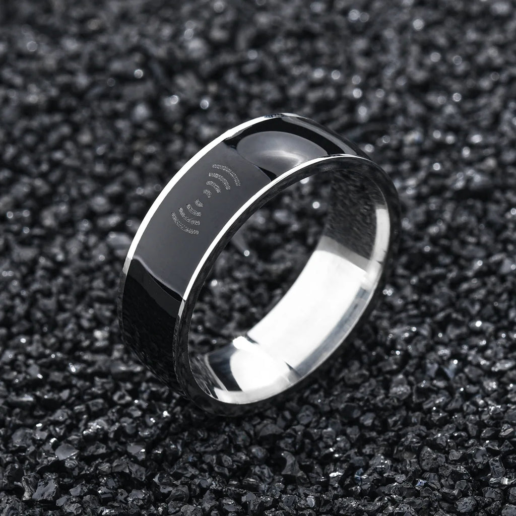 New Technology Source NFC Ring Black Technology Stainless Steel Jewelry NFC Smart Ring Wholesale