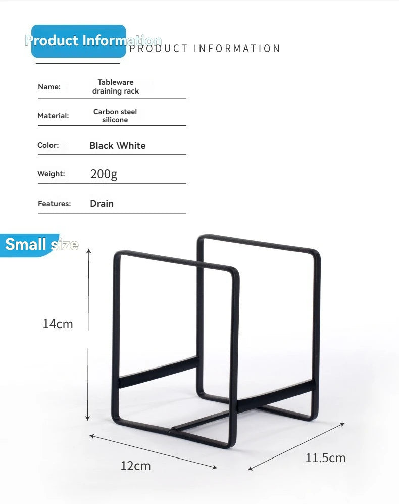 Kitchen Rack Dish Storage Rack Cabinet Dish Rack Dinner Plate Drain Rack Countertop Rack Plate Iron