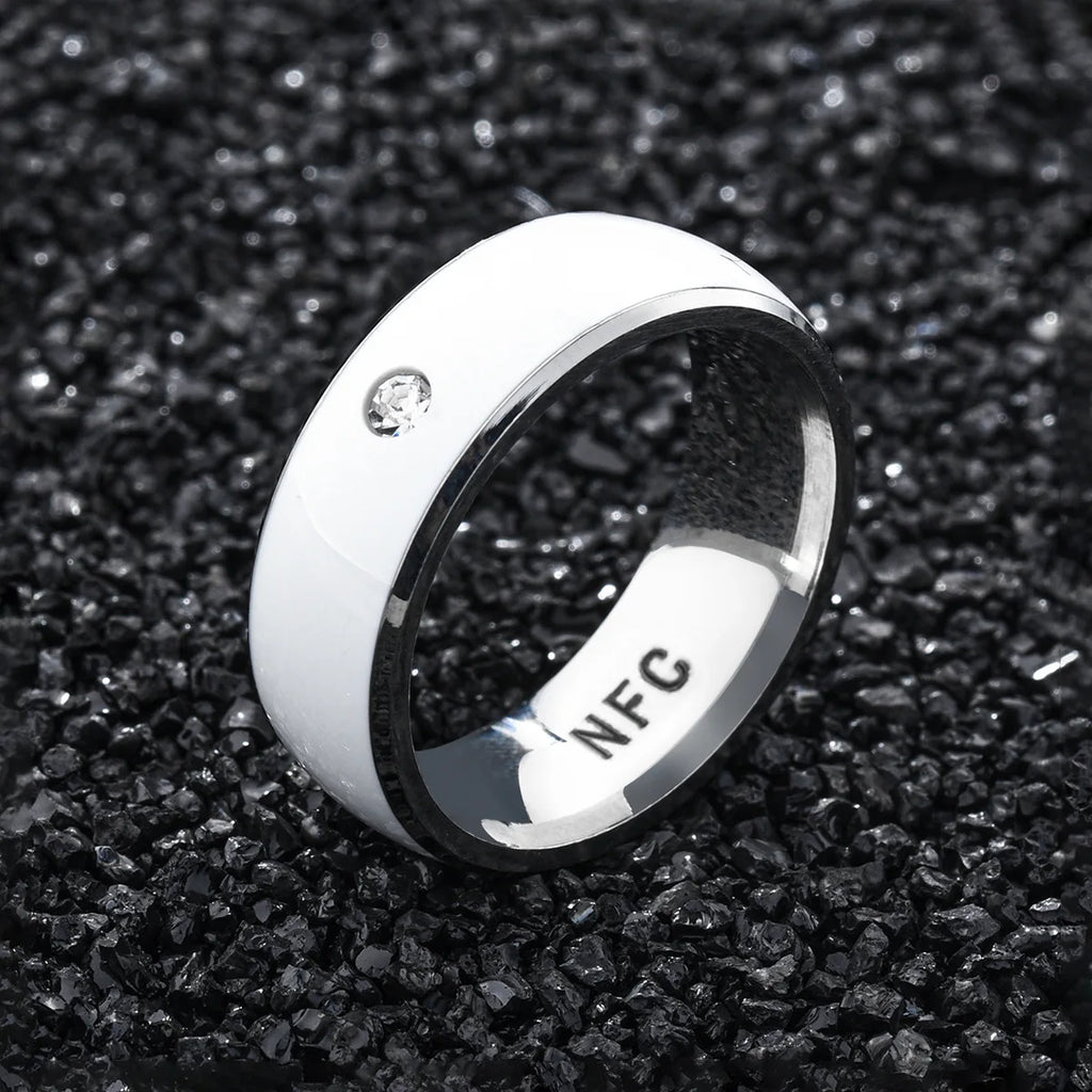 New Technology Source NFC Ring Black Technology Stainless Steel Jewelry NFC Smart Ring Wholesale