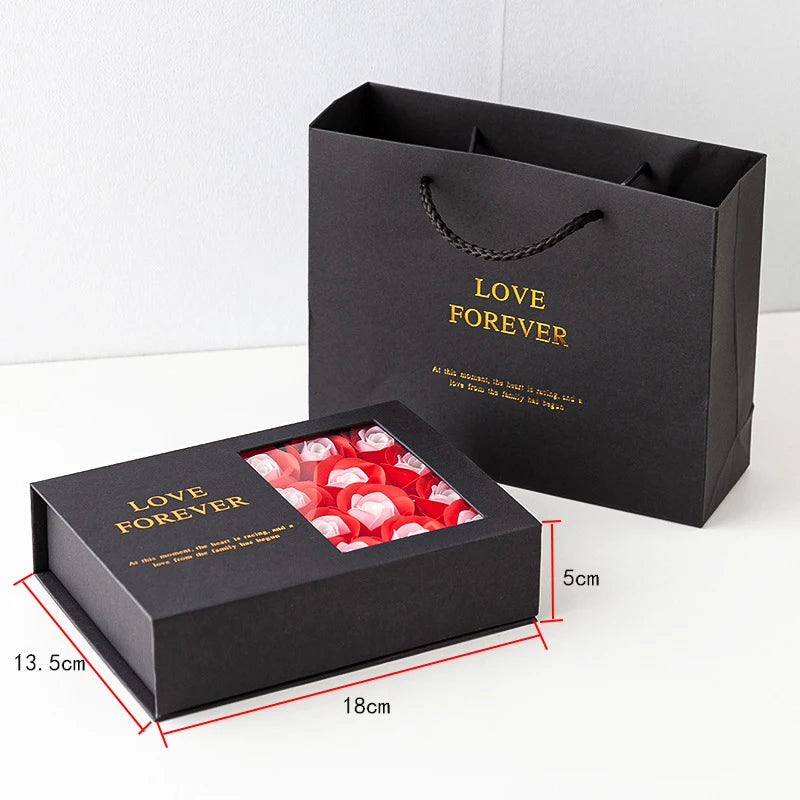 Valentines Mothers Day Flower Jewelry Box Rose Flower Christmas Present Women Birthday Party Girlfriend Gifts Gifts for Mom