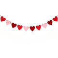 Valentine Hanging Banner Garland Bunting Red Love Heart Paper Banner Door Hanging Ornament Wedding Birthday Party Decoration