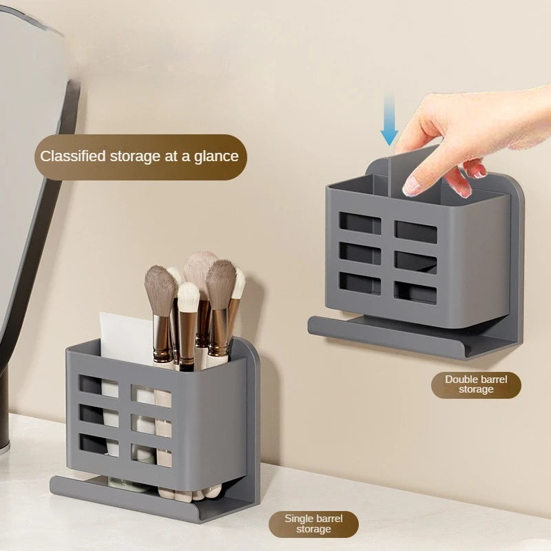 Bathroom Shelves Multifunctional Washbasin Storage Tube Toothbrush Razor Storage Rack Wall-mounted Bathroom Supplies