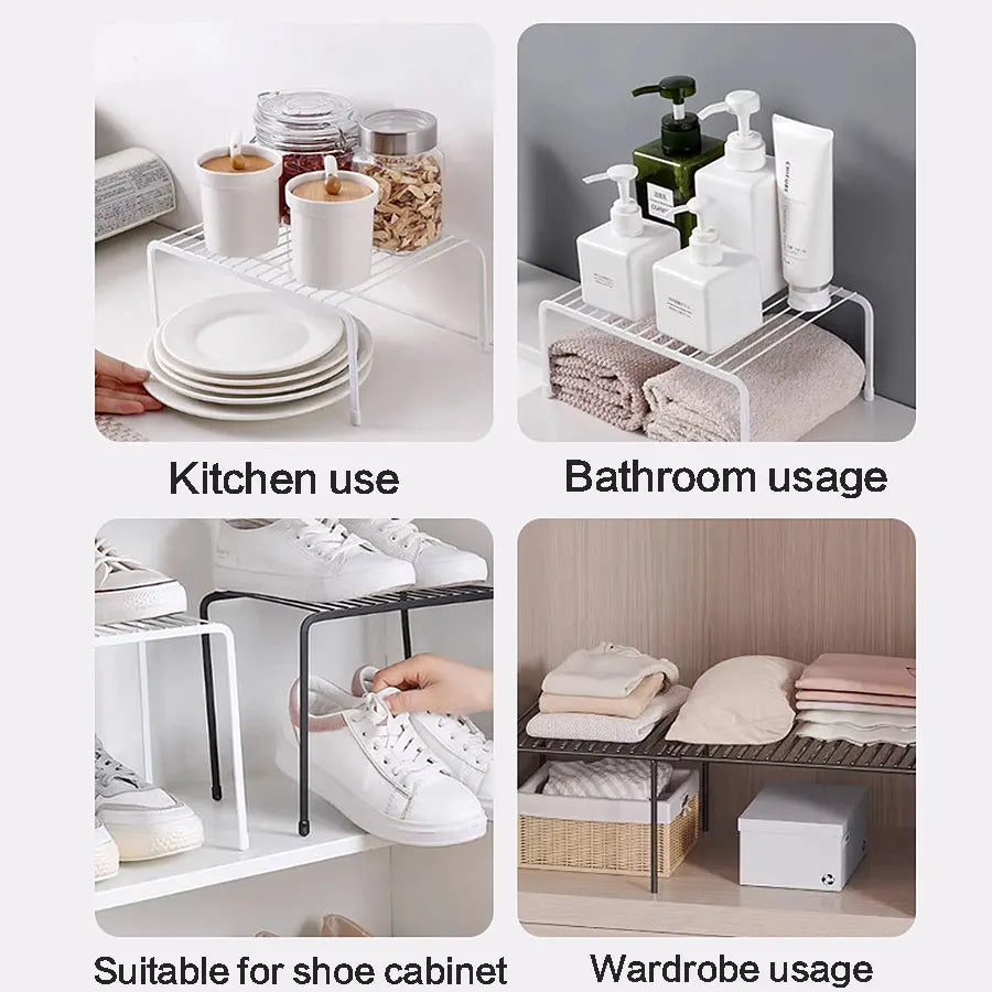 Kitchen Storage Rack, Wrought Iron Seasoning Rack, Countertop Sink, Floor-Standing Bowl and Plate Storage Rack